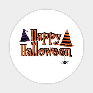 Happy Halloween Spider With Witch Hats Magnet